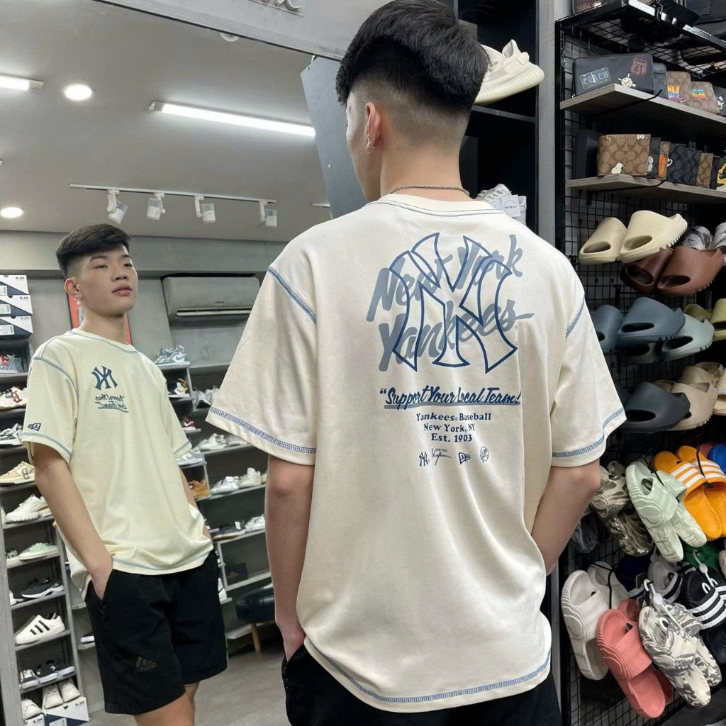 Áo Thun New Era Ny Support Kem - 13578453