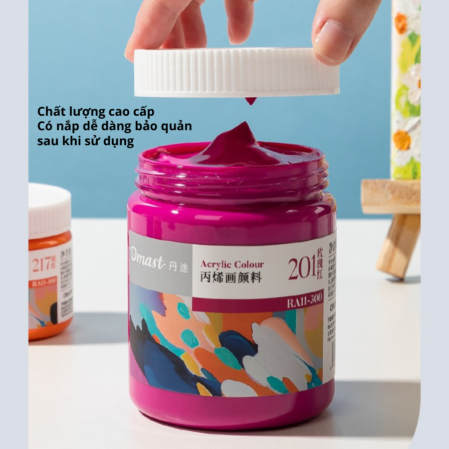 Sơn Acrylic Deli Chính Hãng - Màu Vẽ Chuyên Nghiệp Cao Cấp 100ml/300ml | Đạt Chuẩn An Toàn QCVN, Không Mùi, Màu Bền Đẹp