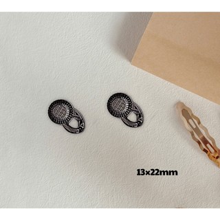 Set Charm Black Luxury Icon Cao Cấp, Charm Đen Đính Đá Sang Chảnh, Trang Trí Dép Túi Xách Phong Cách Thời Trang, Hot Tre
