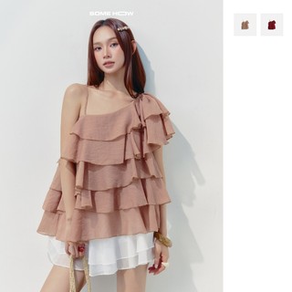 [New4] Áo Cloudy Layer One Shoulder Mini, Chất Vải Thoải Mái, WKI110, SOME HOW STORE