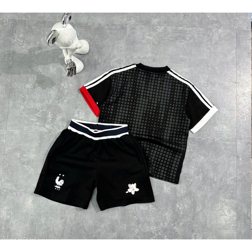 Set Đồ Thể Thao Cho Bé Thêu Hình Logo Tuyển Pháp Siêu Đẹp_ Bộ Hè Cho Bé Thể Thao Chất Cotton Co Dãn