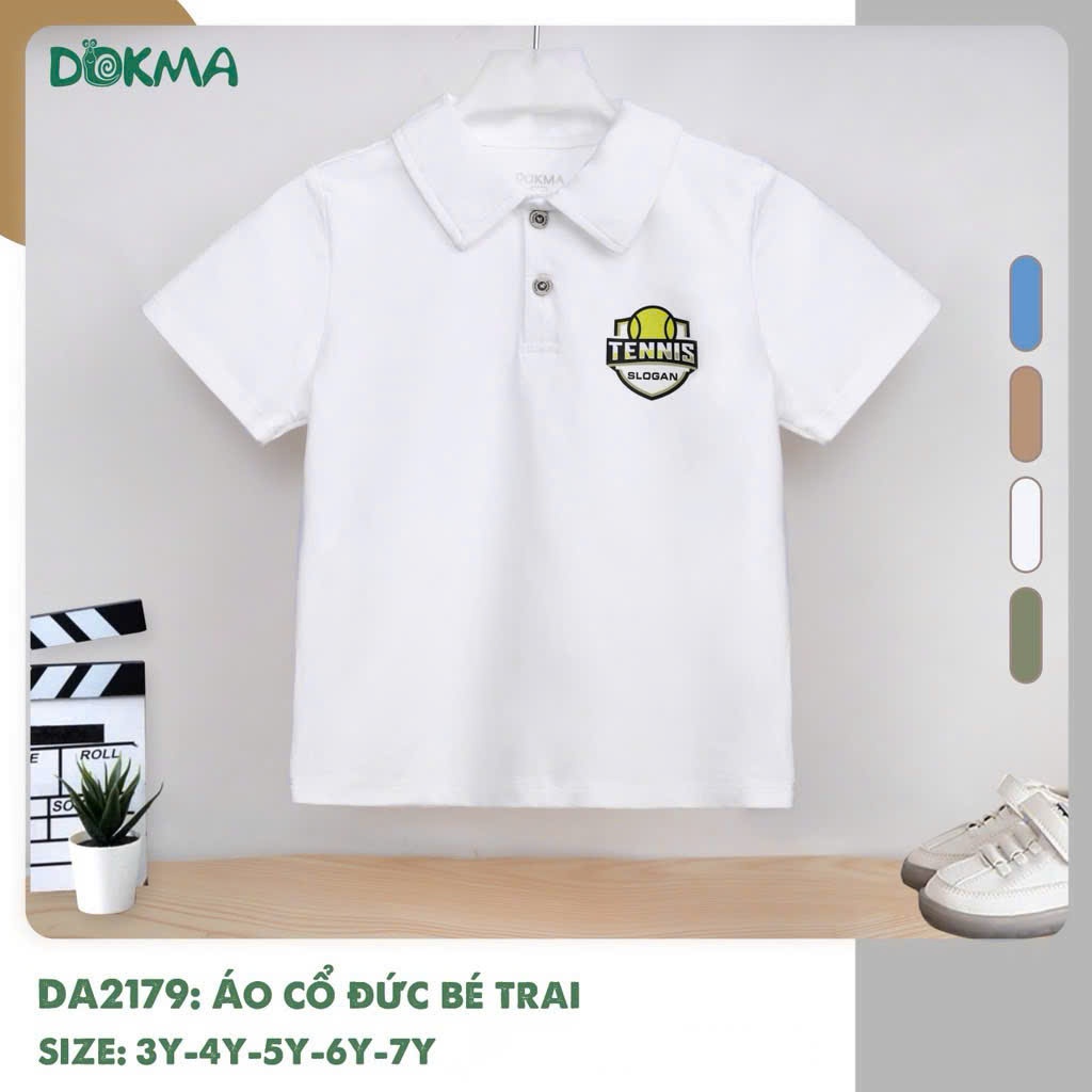 (13-23kg, 3-7Y) Áo phông có cổ, áo polo DOKMA Bé Trai DA1472 DA2179