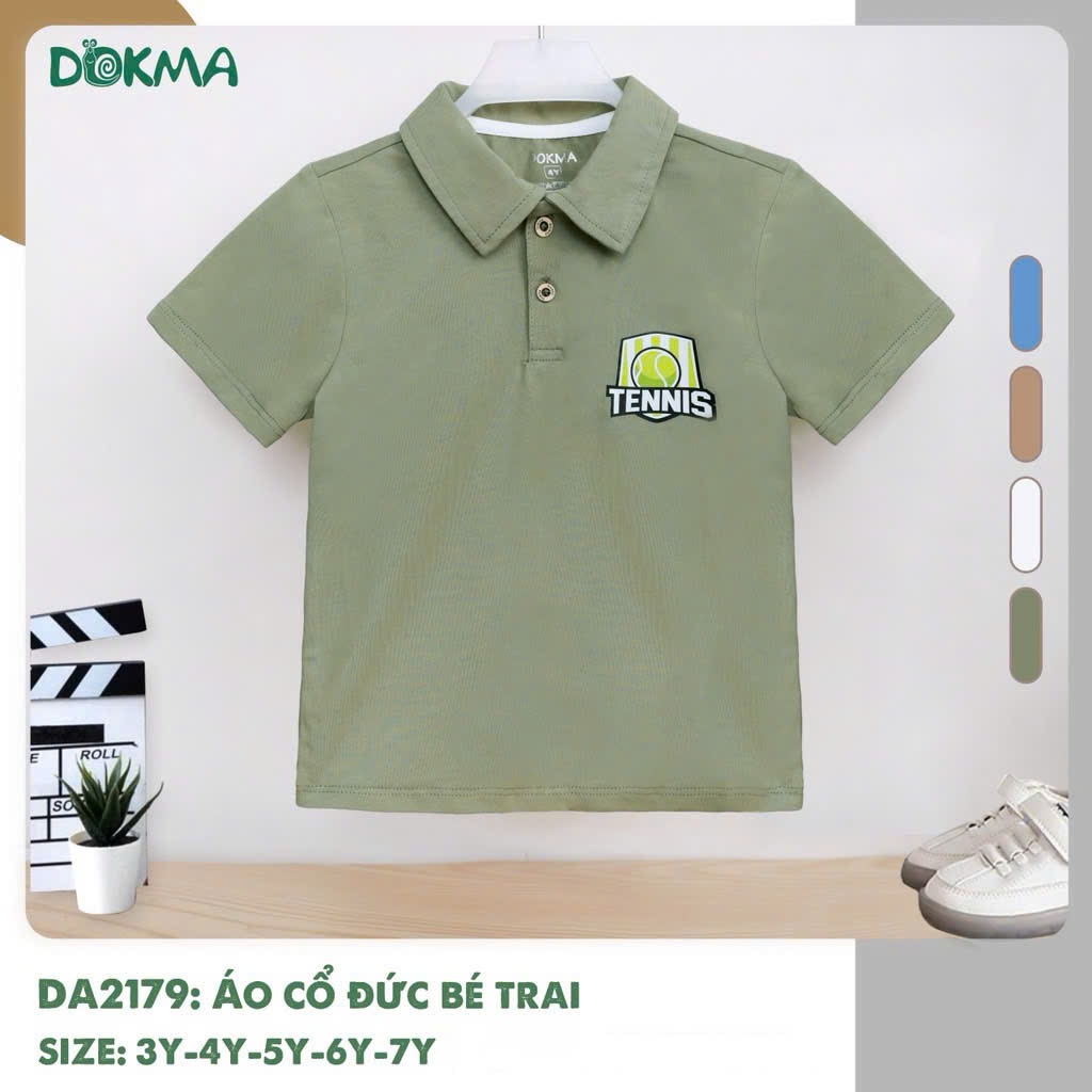 (13-23kg, 3-7Y) Áo phông có cổ, áo polo DOKMA Bé Trai DA1472 DA2179