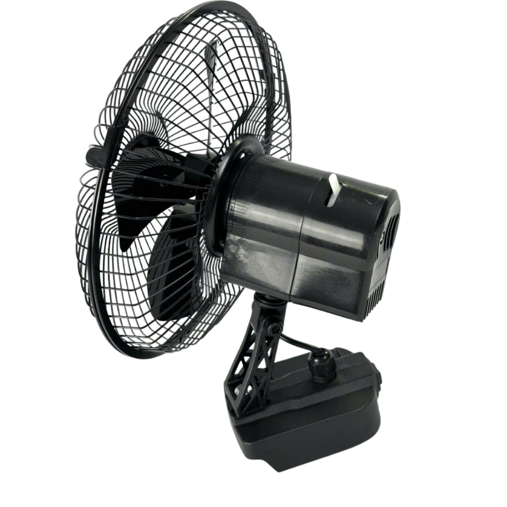 Quạt pin 8 inch có lấc xoay đảo chiều, 2 tốc độ sử dụng chân pin phổ thông 4cm, Bộ Quạt Pin MULITAN