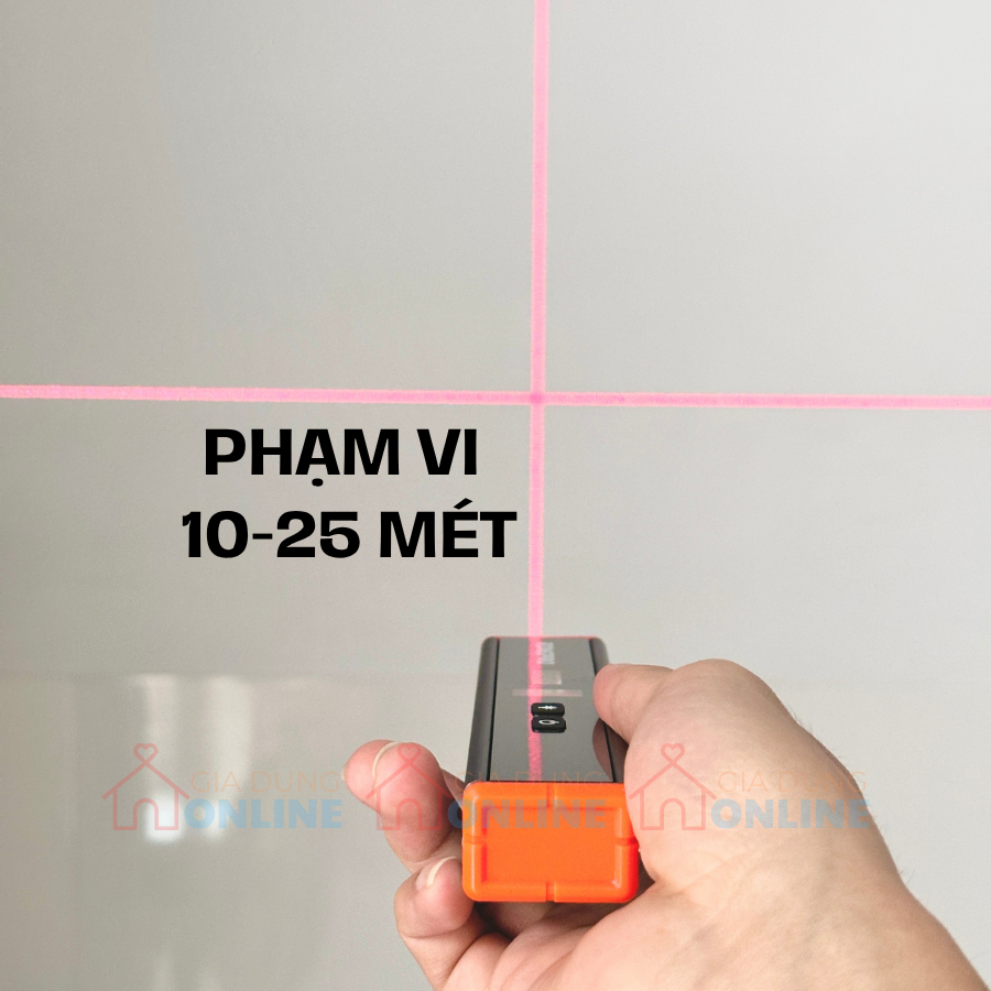 Máy bắn cốt laser mini tia chữ thập đỏ phạm vi 10-25 mét độ chính xác cao