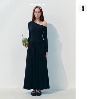[NEW4] Đầm Dài Velour Muse Black, Chất Vải Thun Visco Thoải Mái, WDD095, SOME HOW STORE