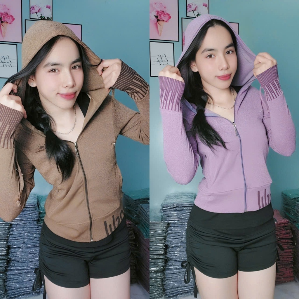 ÁO KHOÁC NỮ CHẤT ĐỐM IN DÀY MỀM  MỊN CÓ 4 TÚI 2 TÚI NGOÀI CÓ DÂY KÉO