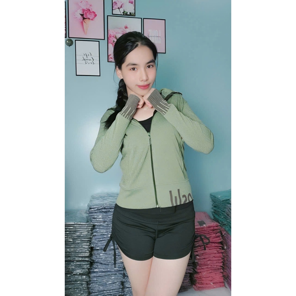 ÁO KHOÁC NỮ CHẤT ĐỐM IN DÀY MỀM  MỊN CÓ 4 TÚI 2 TÚI NGOÀI CÓ DÂY KÉO