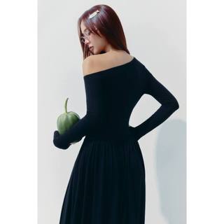 [NEW4] Đầm Dài Velour Muse Black, Chất Vải Thun Visco Thoải Mái, WDD095, SOME HOW STORE