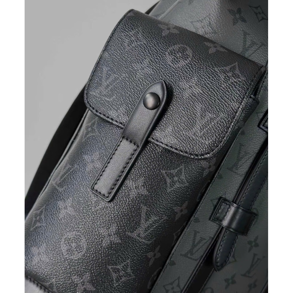 ⚡️[Hight Quality] Balo Nam Nữ \/ Ch1tope Gray And Black - Điểm Nhấn Quai Da Phối Màu Cao Cấp Loại 1