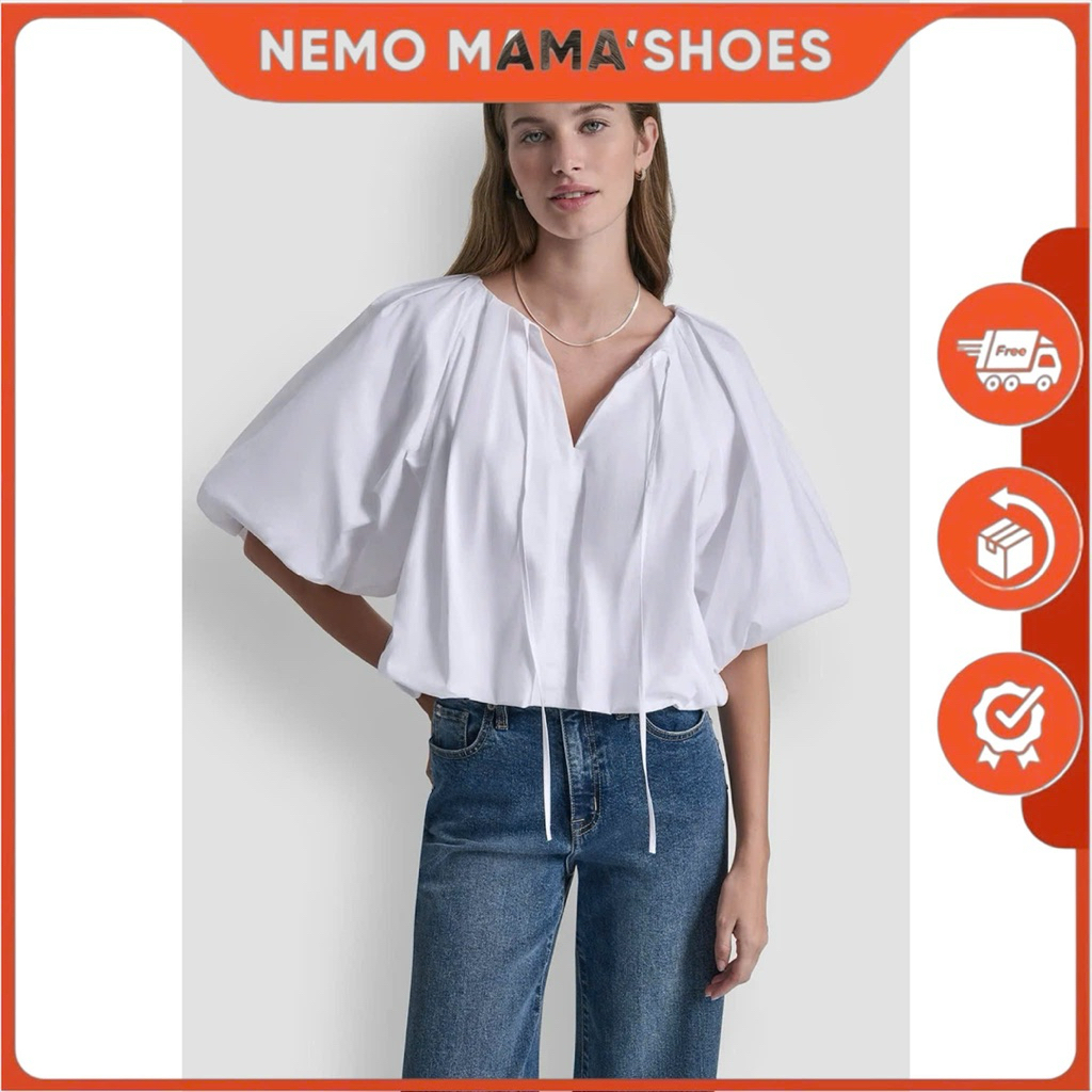 DKNY ÁO KIỂU NỮ TAY PHỒNG THANH LỊCH, SANG TRỌNG (260108003)