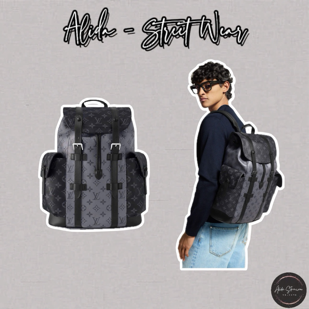 ⚡️[Hight Quality] Balo Nam Nữ \/ Ch1tope Gray And Black - Điểm Nhấn Quai Da Phối Màu Cao Cấp Loại 1