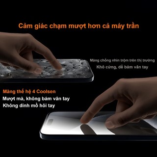 Kính cường lực iPhone chống nhìn trộm 4 chiều chống ánh sáng xanh toàn màn hình cho iPhone 17 16 15 14 13 12 11 Pro Max