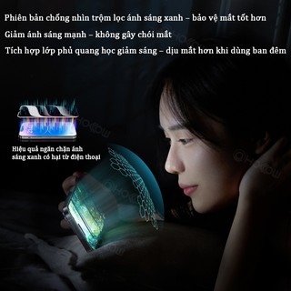 Kính cường lực iPhone chống nhìn trộm 4 chiều chống ánh sáng xanh toàn màn hình cho iPhone 17 16 15 14 13 12 11 Pro Max