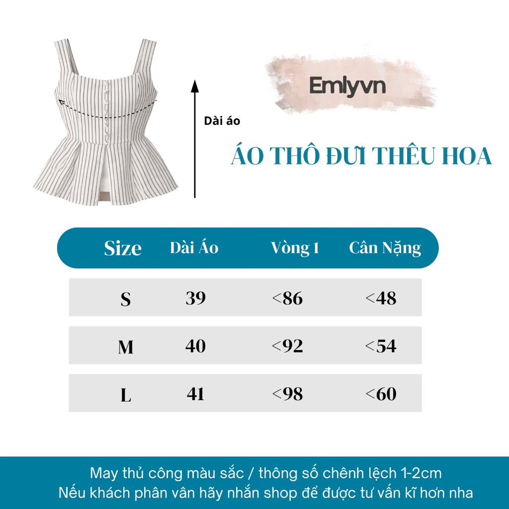 EMLY - Áo Đũi 2 Dây Bản To Sát Nách, Áo Đũi Lưng Chun Xẻ Hot Trend Mùa Hè 2026