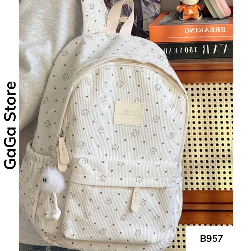 Balo unisex đi học màu đơn giản dễ thương phong cách Ulzzang cho học sinh các cấp B957 gagastore