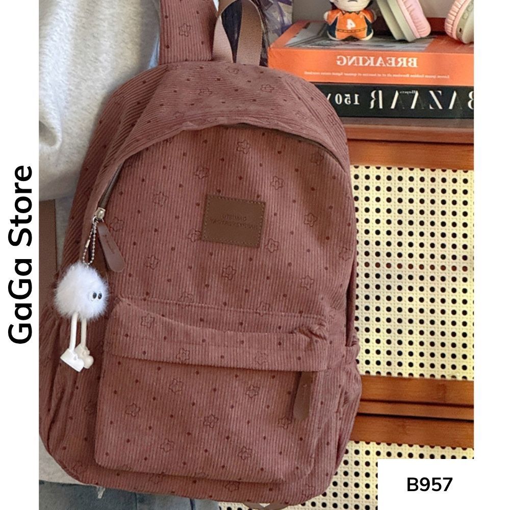 Balo unisex đi học màu đơn giản dễ thương phong cách Ulzzang cho học sinh các cấp B957 gagastore