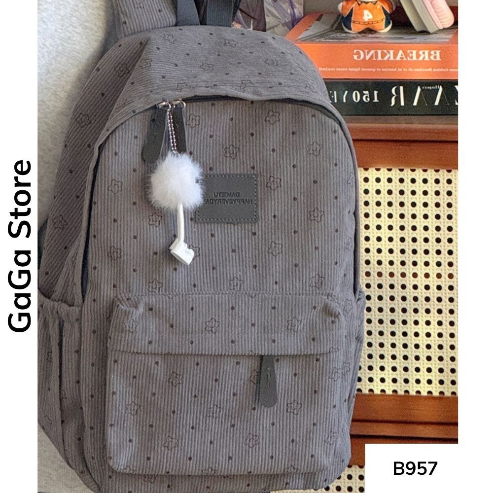 Balo unisex đi học màu đơn giản dễ thương phong cách Ulzzang cho học sinh các cấp B957 gagastore