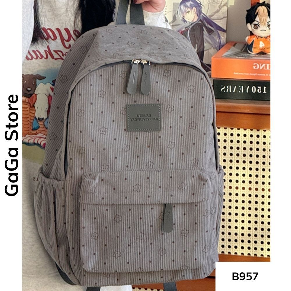 Balo unisex đi học màu đơn giản dễ thương phong cách Ulzzang cho học sinh các cấp B957 gagastore