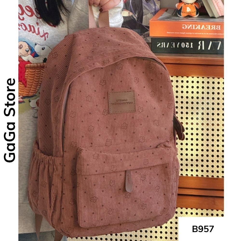 Balo unisex đi học màu đơn giản dễ thương phong cách Ulzzang cho học sinh các cấp B957 gagastore