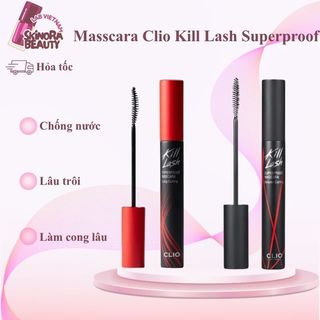 Mascara CLIO Làm Cong Mi Chuốt Mi CLIO Kill Lash Superproof Chống Nước Lâu Giữ Cong 24H 7g - skinora Beauty
