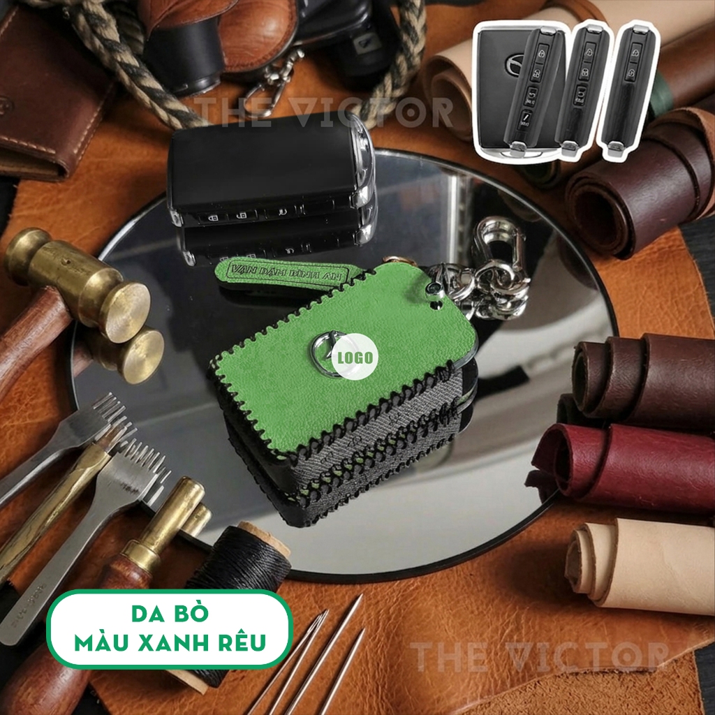 Bao Da Mazda Chìa Vuông Loại (2 nút, 3 nút, 4 nút bấm) - Da bò khâu tay
