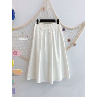 𝐏𝐮𝐫𝐞 𝐋𝐢𝐧𝐞 𝐒𝐤𝐢𝐫𝐭 - Chân váy midi dáng xòe, chân váy dáng dài thiết kế rút eo nhiennhienvintage NCV00027