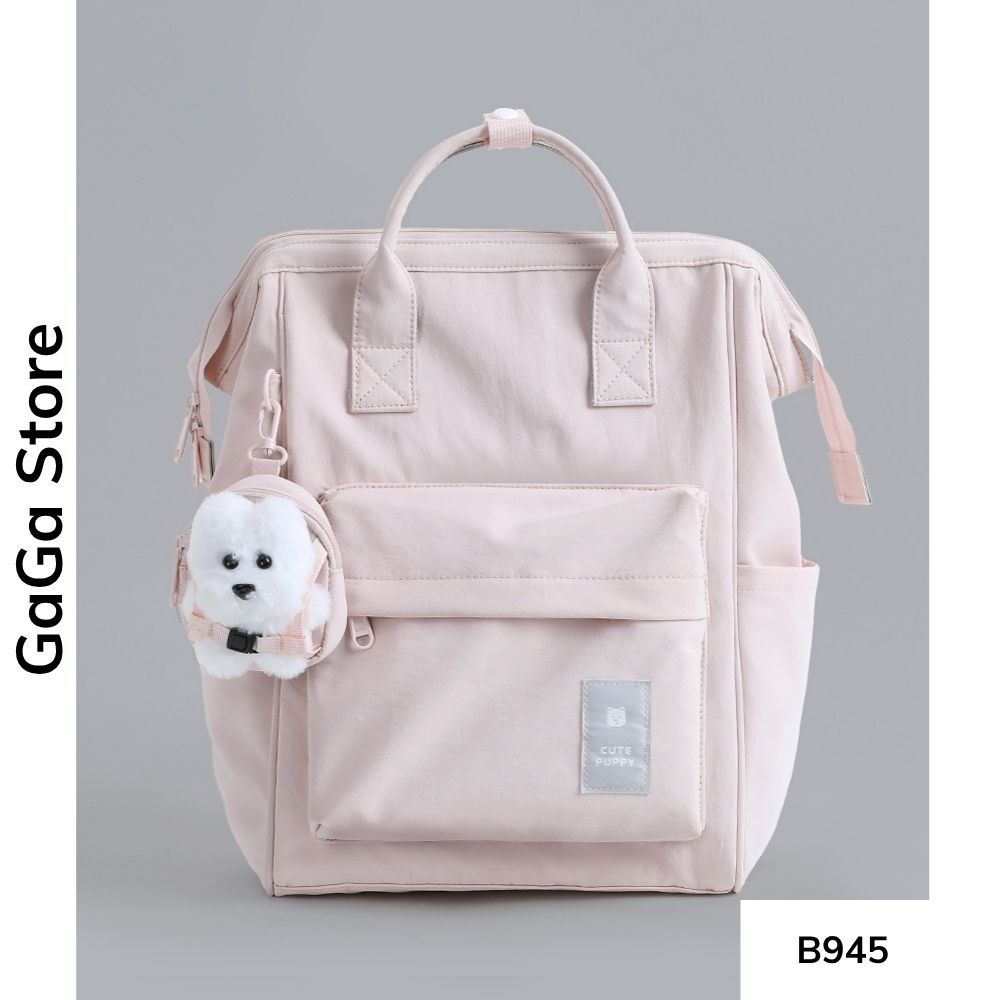 Balo nữ đi học màu trơn dễ thương phong cách Ulzzang cho học sinh các cấp B945 gagastore
