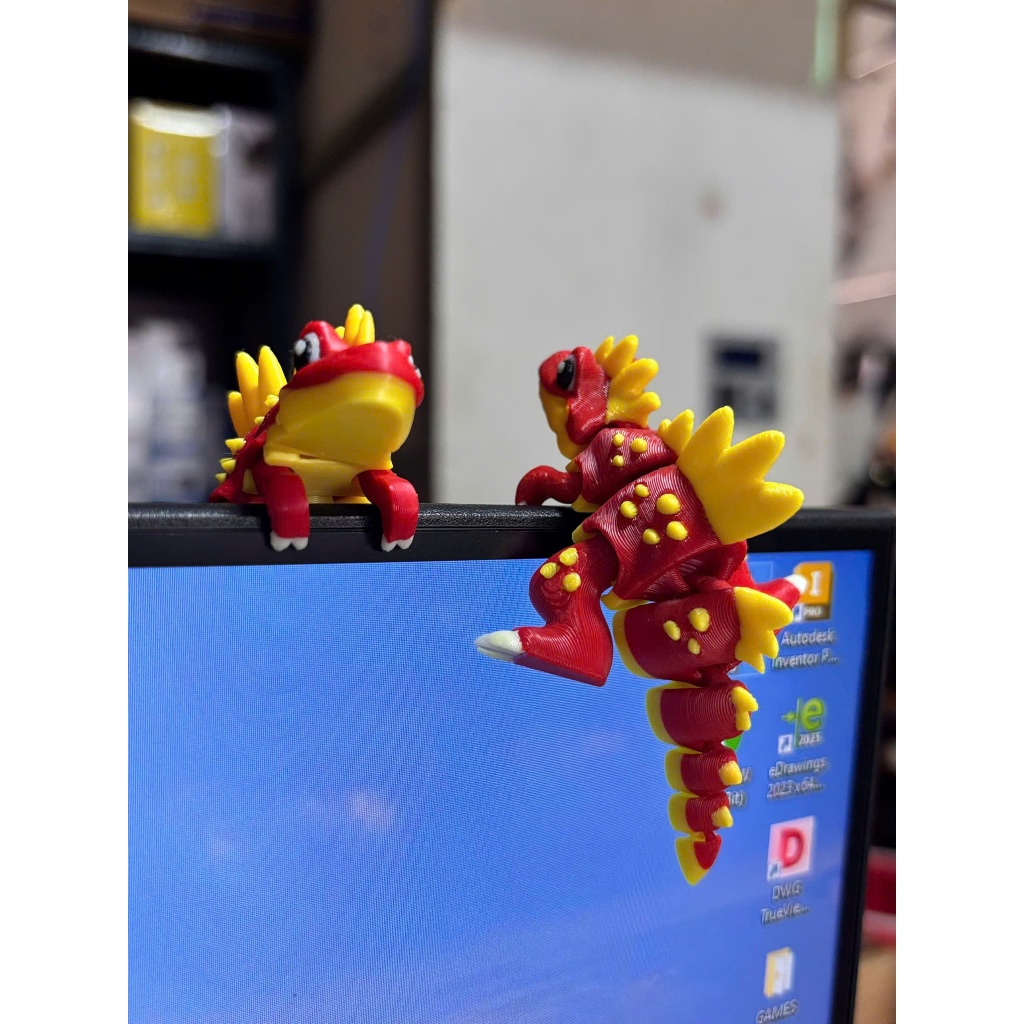 Mô Hình Khủng Long Spinosaurus In 3D Nhiều Màu FLEXI Trang Trí Hồ Cá , Bàn Học - In Khớp Linh Hoạt