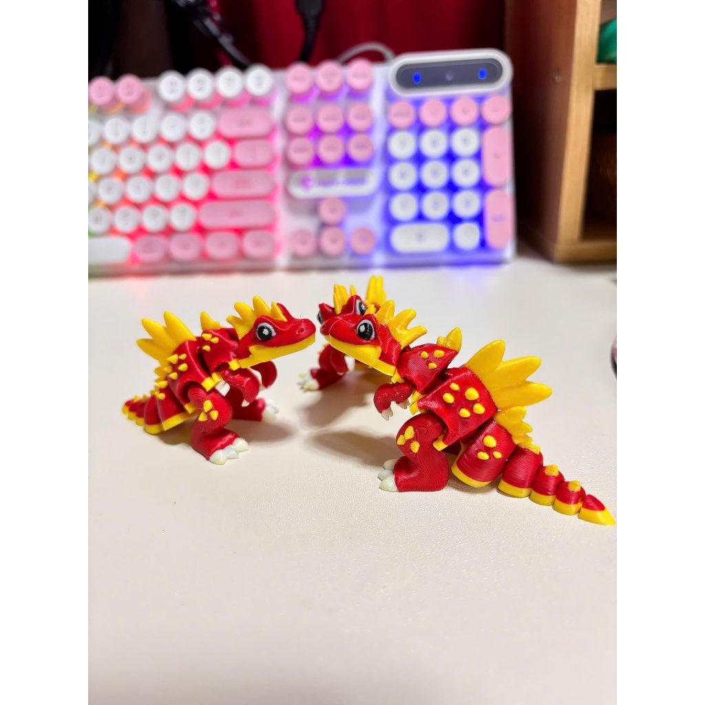 Mô Hình Khủng Long Spinosaurus In 3D Nhiều Màu FLEXI Trang Trí Hồ Cá , Bàn Học - In Khớp Linh Hoạt