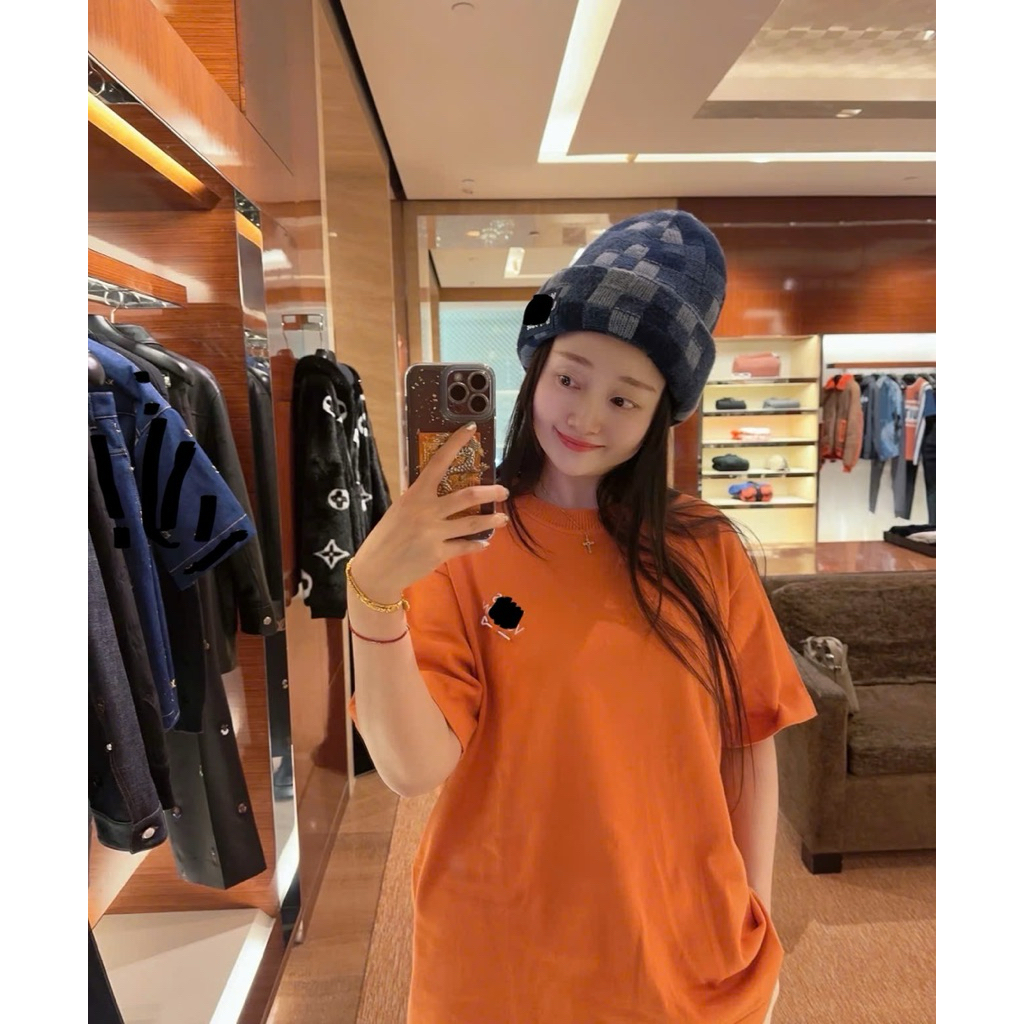⚡️[Hight Quality] Áo Phông Len \/ Orange Shirts Nam Nữ - Điểm Nhấn Thêu Chữ Phối Ghim Cài Cao Cấp Street Wear