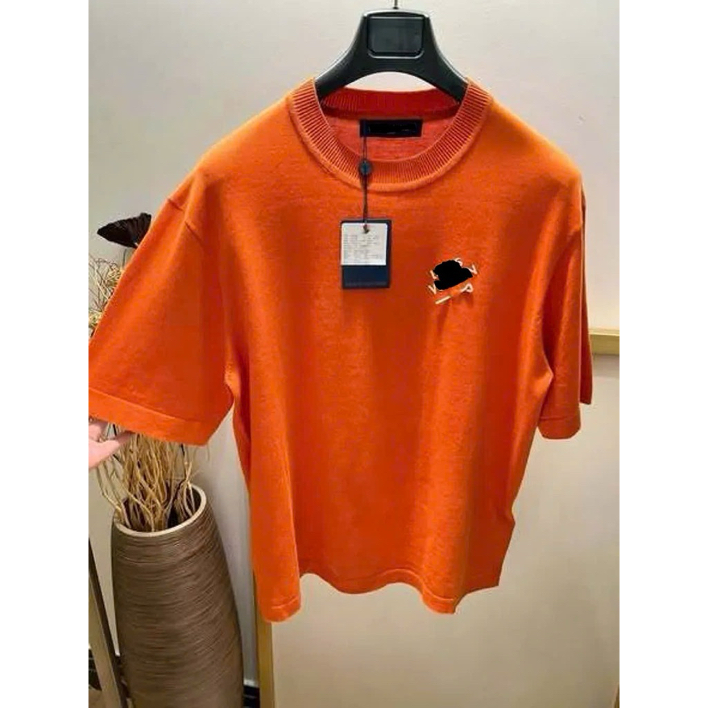⚡️[Hight Quality] Áo Phông Len \/ Orange Shirts Nam Nữ - Điểm Nhấn Thêu Chữ Phối Ghim Cài Cao Cấp Street Wear