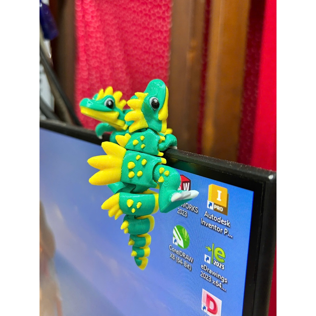 Mô Hình Khủng Long Spinosaurus In 3D Nhiều Màu FLEXI Trang Trí Hồ Cá , Bàn Học - In Khớp Linh Hoạt