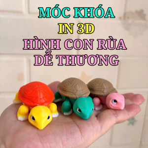 Móc Khóa Con Rùa 3D Dễ Thương - Móc Trang Trí Túi Xách, Balo, Chìa Khóa Nhựa PLA thân thiện