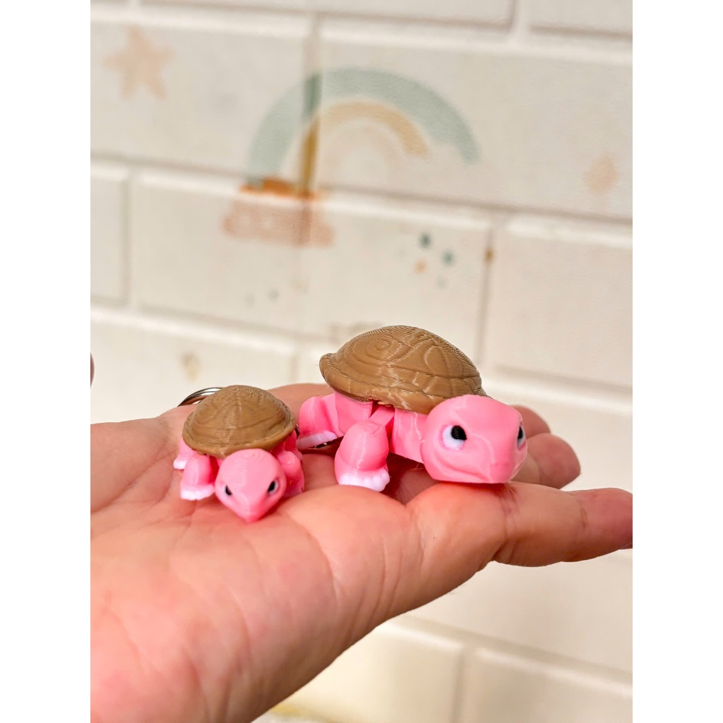 Móc Khóa Con Rùa 3D Dễ Thương - Móc Trang Trí Túi Xách, Balo, Chìa Khóa Nhựa PLA thân thiện
