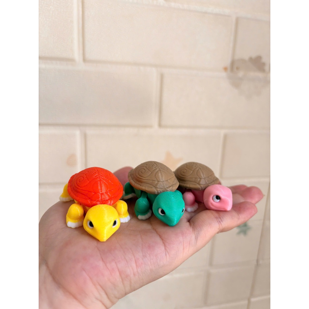 Móc Khóa Con Rùa 3D Dễ Thương - Móc Trang Trí Túi Xách, Balo, Chìa Khóa Nhựa PLA thân thiện