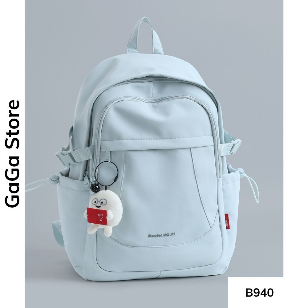 Balo nữ đi học nhiều ngăn màu trơn dễ thương phong cách Ulzzang cho học sinh các cấp B940 gagastore