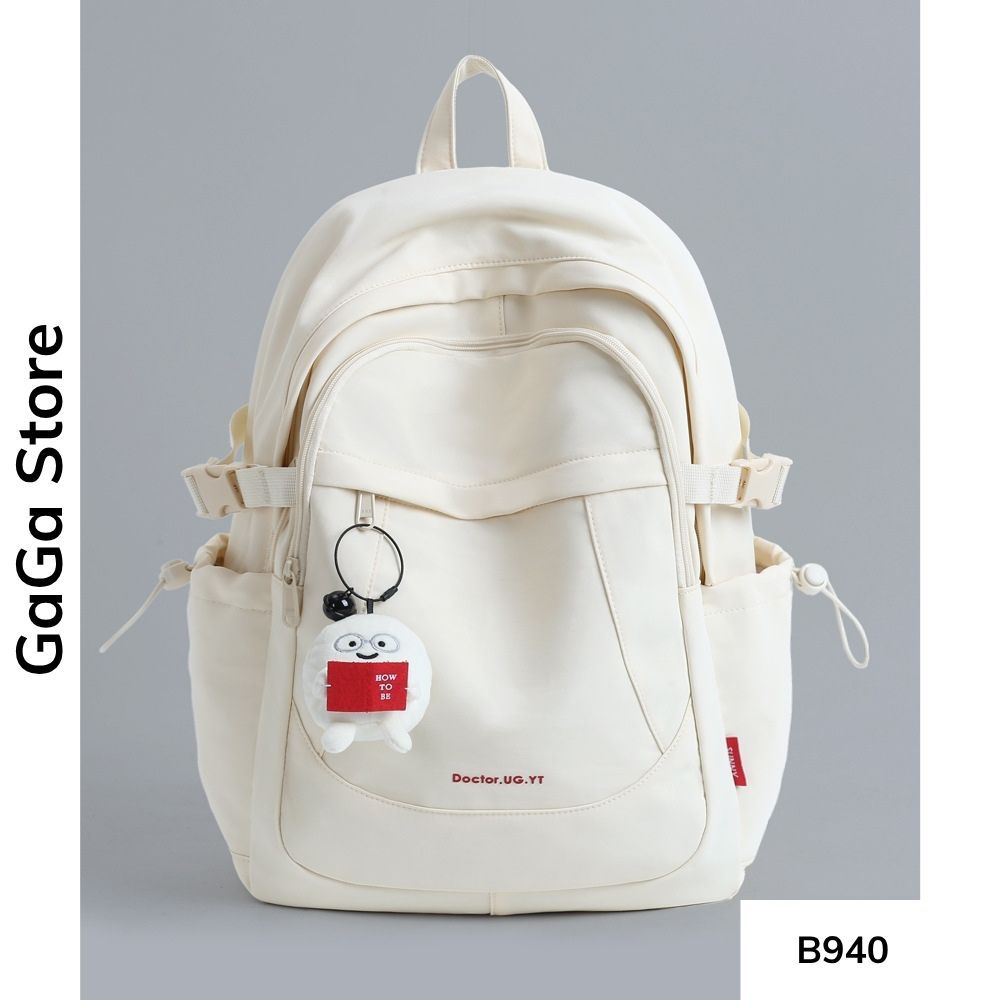 Balo nữ đi học nhiều ngăn màu trơn dễ thương phong cách Ulzzang cho học sinh các cấp B940 gagastore