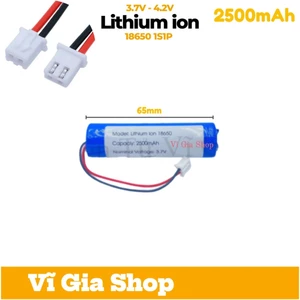 Pin Sạc 18650 3.7V 2500mAh Jack XH 2.54mm 2P Có Mạch Bảo Vệ Cho Loa Quạt Đèn Vĩ Gia Shop