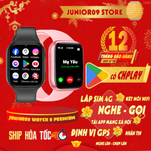 Đồng hồ thông minh Trẻ em JUNIOR09 WATCH 9 PREMIUM, Lắp SIM 4G | Định vị GPS | Tải App MXH | Wifi | Videocall
