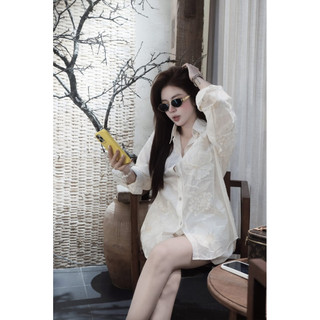 SET ÁO SƠ MI REN HOA MIX QUẦN ĐÙI NGẮN MPB RK, BỘ ĐỒ NỮ QUẦN ĐÙI