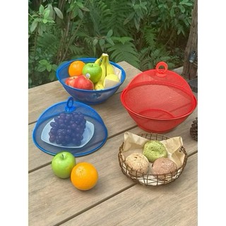 Giỏ Đựng Trái Cây Lưới Có Nắp 27cm Đa Năng Rửa Rau Củ Quả Thoáng Khí Nhà Bếp Tiện Lợi
