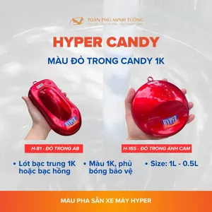 Sơn xe máy HYPER màu đỏ CANDY 1K (Code:H-165, H-81) - Xe Airblade - SH - Vision - 1 - 0.5Lit