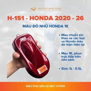 Sơn xe máy HYPER màu đỏ đô Honda Airblade - Vision - SH Mode 1K (Code: H-151) - 1Lit