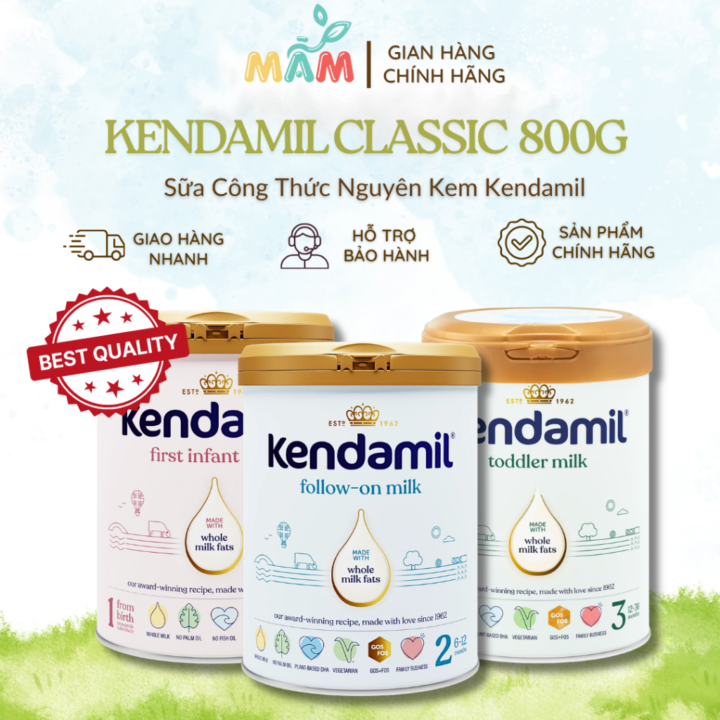 (DATE 2027) Sữa Công Thức Kendamil Classic Nguyên Kem Số 1,2,3 - Shop Mầm Mẹ Và Bé