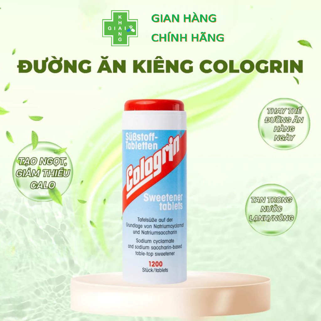 Đường ăn kiêng Cologrin từ Đức giúp kiểm soát đường huyết và cân nặng (Chai 1.200 viên)