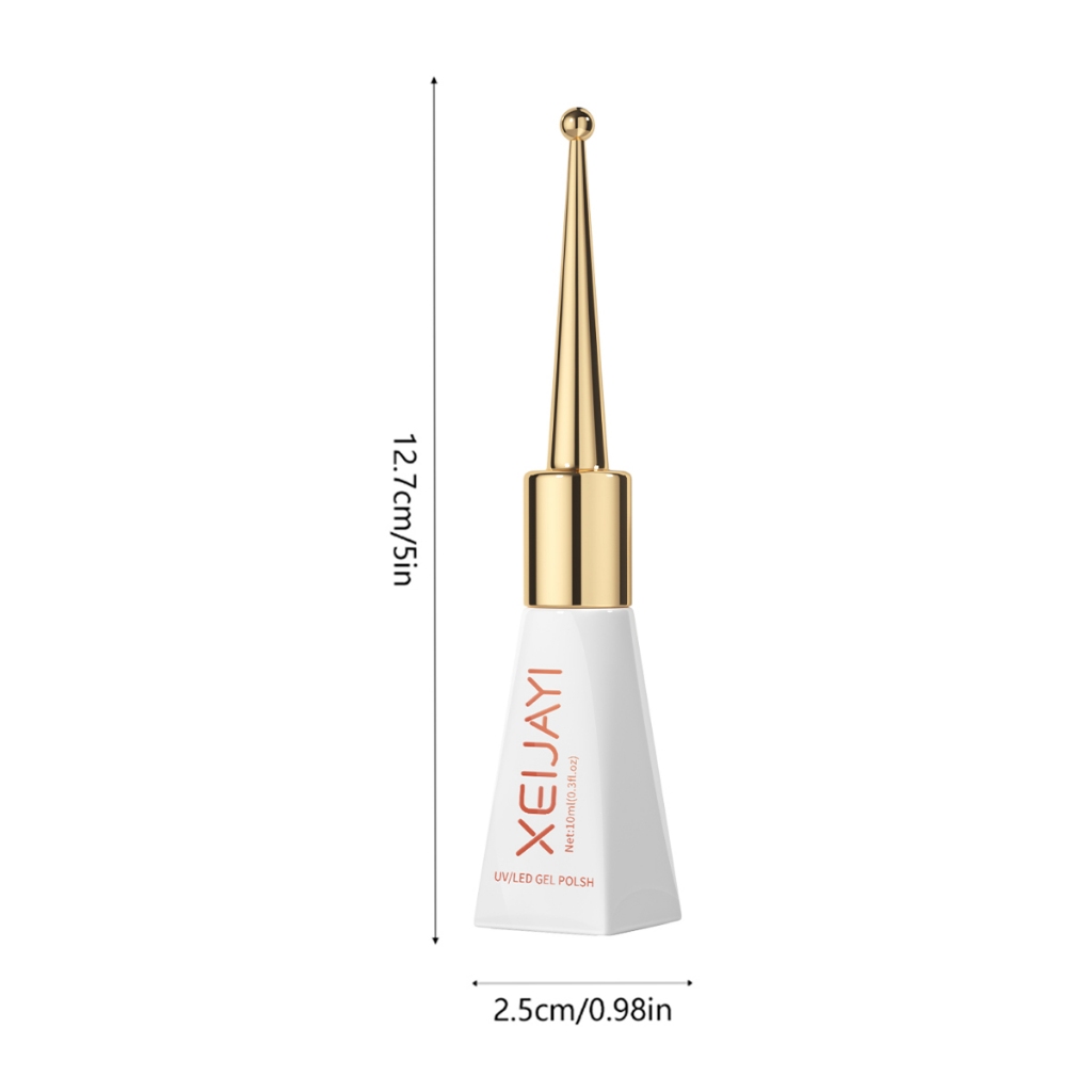 XEIJAYI 10ml - Sơn móng tay dạng gel màu trắng hạnh nhân mới, phù hợp với mọi tông da.