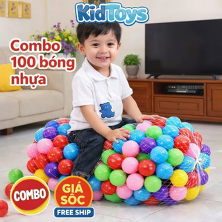 Combo 100 50 20 bóng nhựa mềm KidToys Việt Nam cho bé