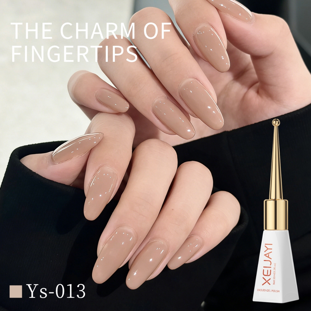 XEIJAYI 10ml - Sơn móng tay dạng gel màu nude mới, phù hợp sử dụng hàng ngày và phù hợp với mọi tông da.
