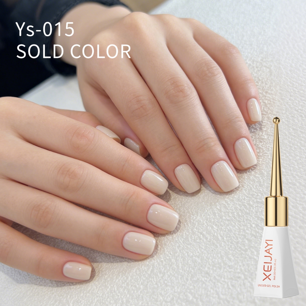 XEIJAYI 10ml - Sơn móng tay dạng gel màu trắng sữa chua cổ điển, bền màu và phù hợp cho mọi mùa.